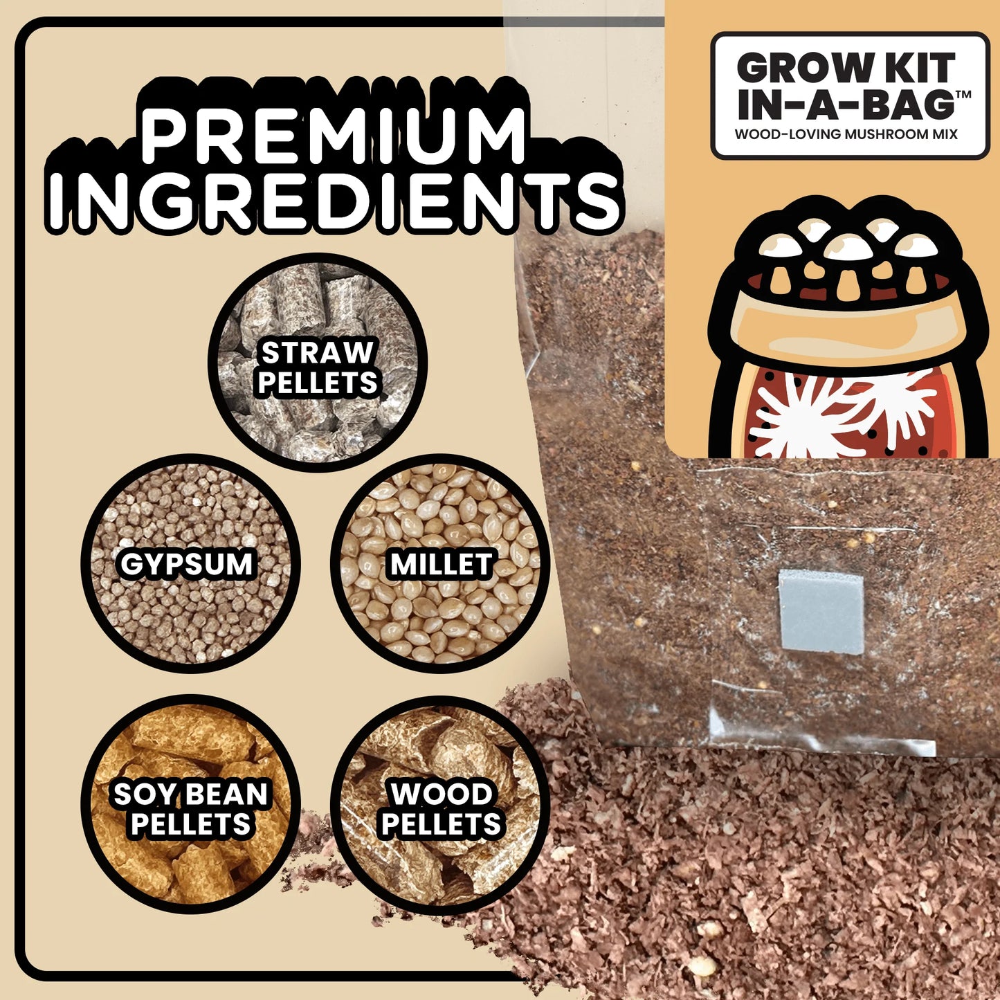 LIONS MANE MUSHROOM GROW KIT